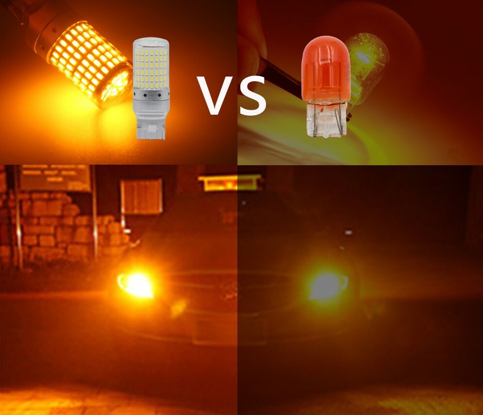 Ampoules PY21W LED BAU15S Canbus Orange Chromé 144SMD Clignotants Pour Voitures - Foto 11