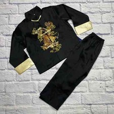 Traditional Dragon Embroidery Kung Fu Outfit