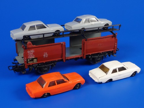 MARKLIN H0 - 4613 - TRUCK LOADED WITH MOTOR CARS FORD 17 M (75) / BOX - VG - Picture 3 of 6