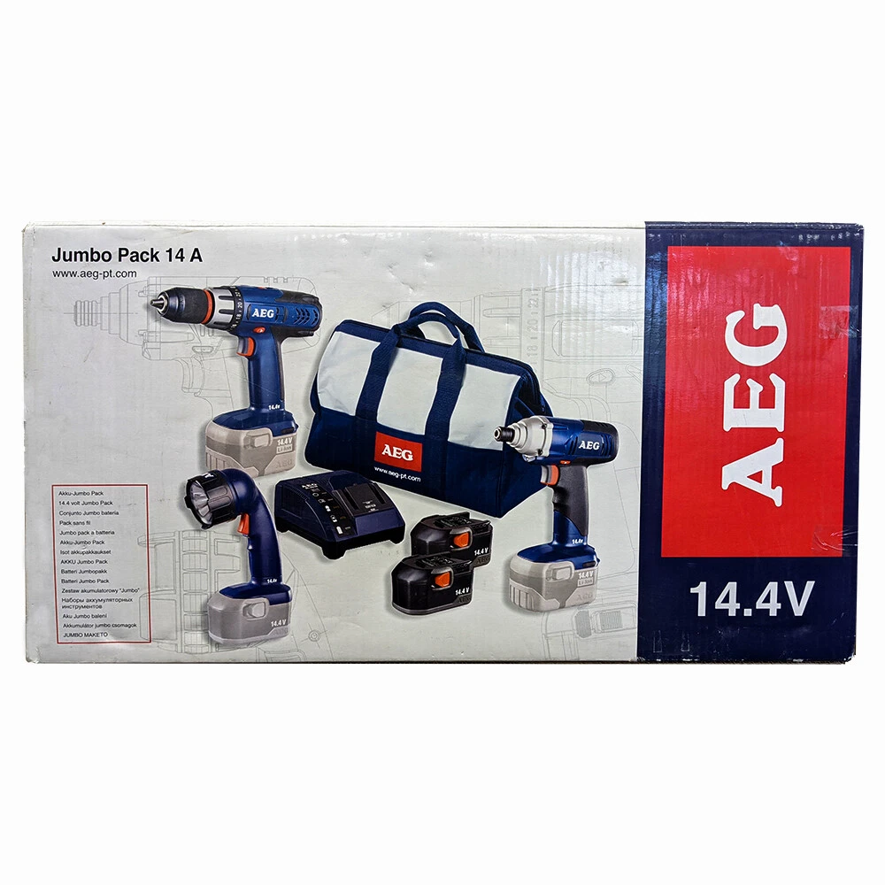 AEG 14.4V JUMBO PACK A POWER TOOLS KIT NO BATTERIES INCLUDED eBay