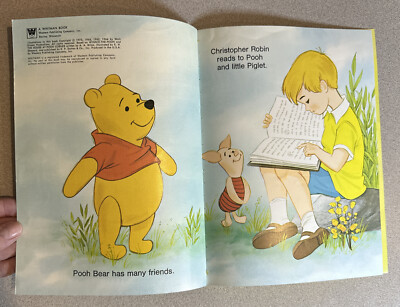 Vintage Winnie-the-Pooh Baby's First Book 1973 Whitman-Wipes Clean