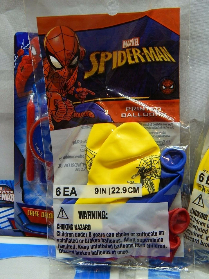 Marvel Spider-Man 30 Piezas Cumpleaños Fiesta Suministros Botín Bolsas Velas Globos  Foto 3 de 4