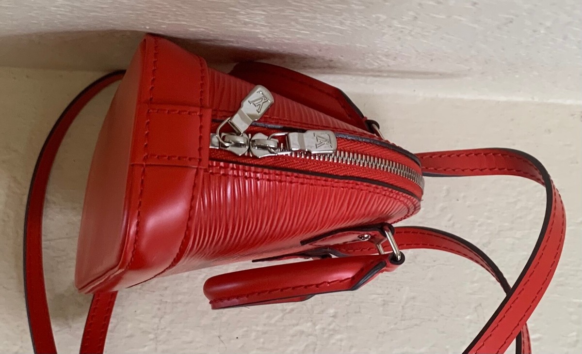 Louis Vuitton Nano Alma Epi Coquelicot M50516 w/Box, Dust Bag 