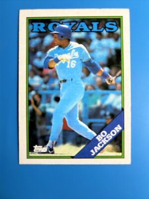rare 1988 topps baseball cards (RARE) 1988 Topps Baseball #750 Bo Jackson Error Card Front Misprint