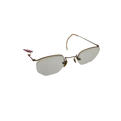 Vintage glasses gold rim hexagon shape