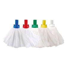 Socket Mop Heads 117g Standard Big White Exel&reg; - Pack Of 6 - Robert Scott