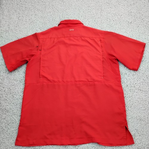 Game Guard Shirt Mens Large Red Outdoor Vented Hiking Fishing Polyester Beach A2 - Picture 9 of 18