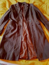 Womens Brown 3/4 Coat "greatplains" Size M(chest 36") Lengt 40" Vgc