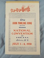 1950 CMB & OA Circus Model Builders & Owners 2nd National Convention Program