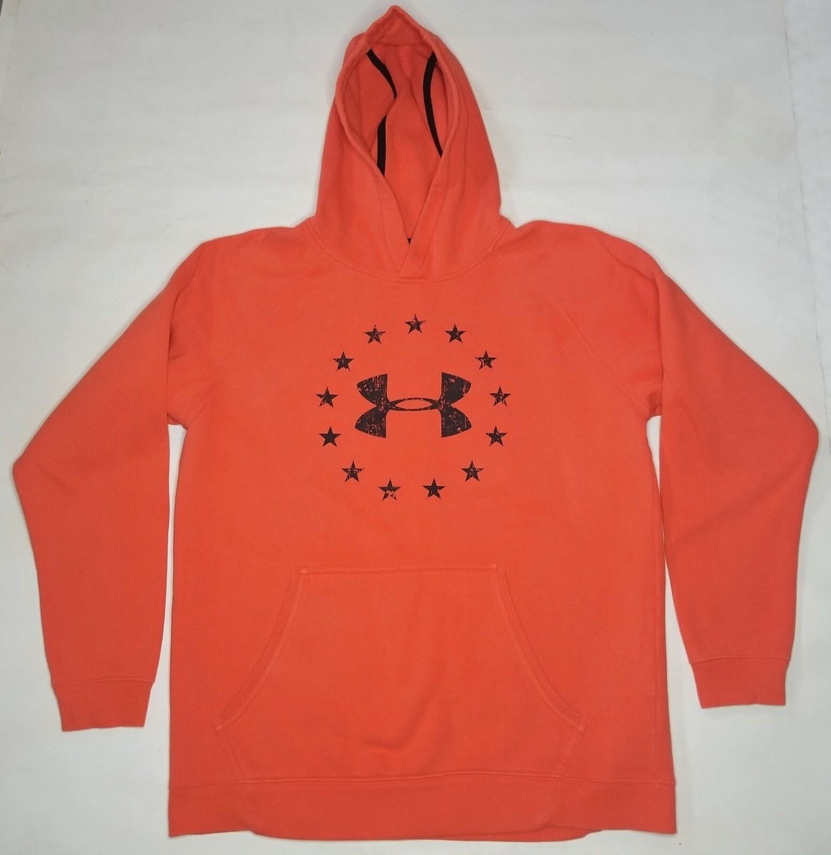 Under Armour Hooded Sweatshirt Hoodie Men’s Medium (Loose) Orange