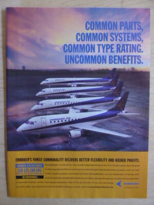 12/2003 PUB EMBRAER ERJ 170 175 190 195 REGIONALFLUGZEUG ORIGINAL ANZEIGE