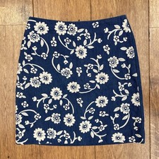 BODEN Denim Embroidered Lined Skirt Size 10 R