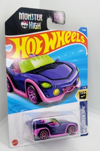Hot Wheels 2025 Monster High Ghoul Mobile Purple Hw Screen Time Toy Car New