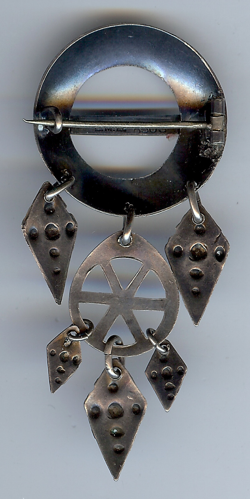 ORNATE SIGNED VINTAGE 830 SILVER SOLJE NORWAY DANGLE … - Gem