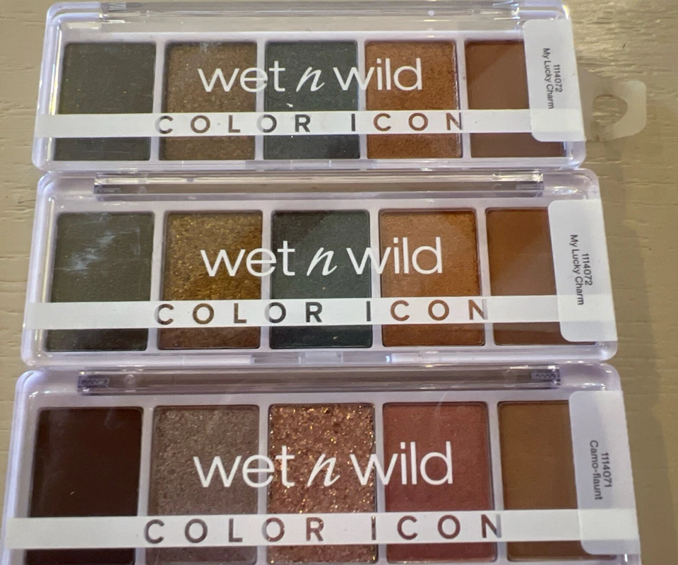 5~Wet N Wild Eyeshadows~Mix~New~ My Lucky Charm/Walking On Eggshells/Camoflaunt - Image 3 of 4