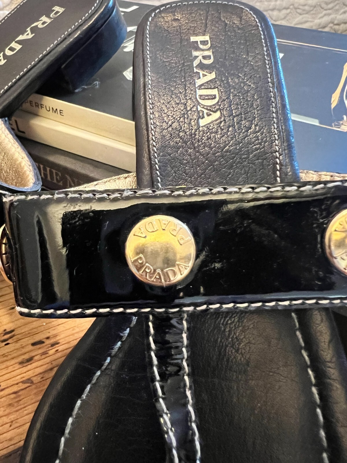 AUTHENTIC Prada split-toe black sandals - made in… - image 6