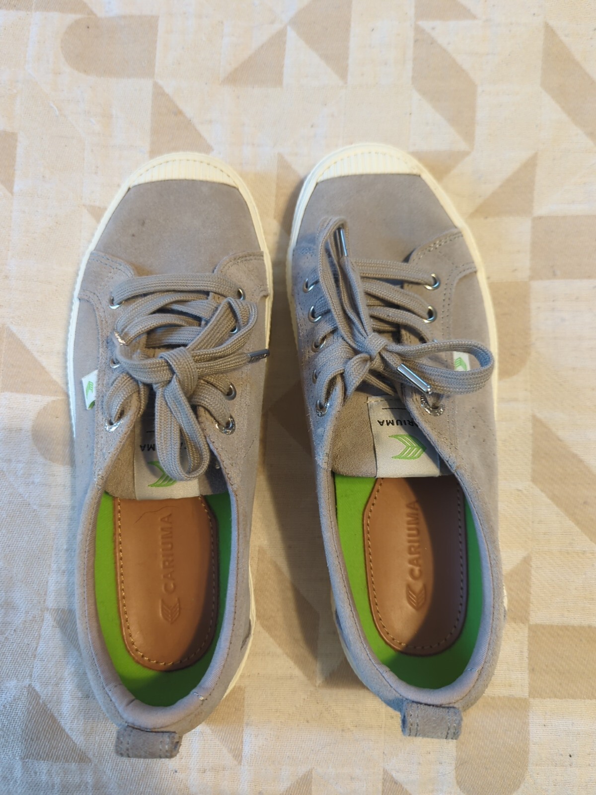 SAOLA Sneakers Cariuma OCA basse stringate suola sughero tela grigio taglia donna 8 uomo 6 5