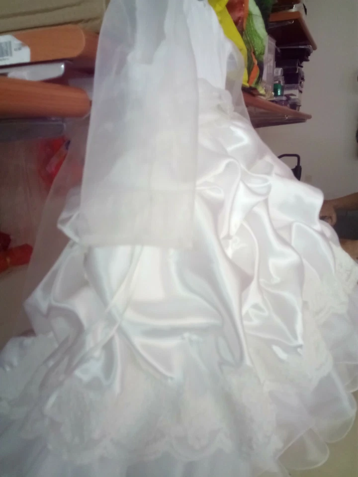 Abito battesimo bimba Colore Bianco SETA - Immagine 3 di 4