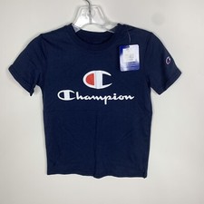 NWT Champion Boys S Navy Blue Short Sleeve Shirt
