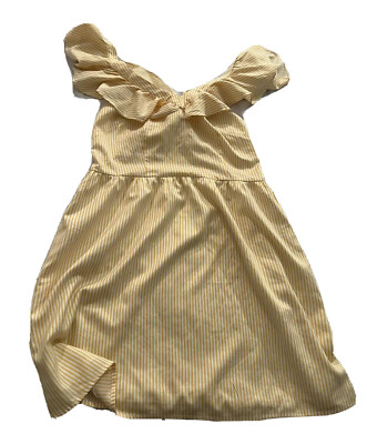 Treasure & Bond Size M Dress Striped Side Pockets Viscose Poly Length 37 #ST28
