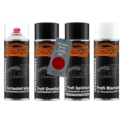 Autolack Spraydosen Set Kunststoff für Lexus Scion R67 Fire Quartz Red Metallic