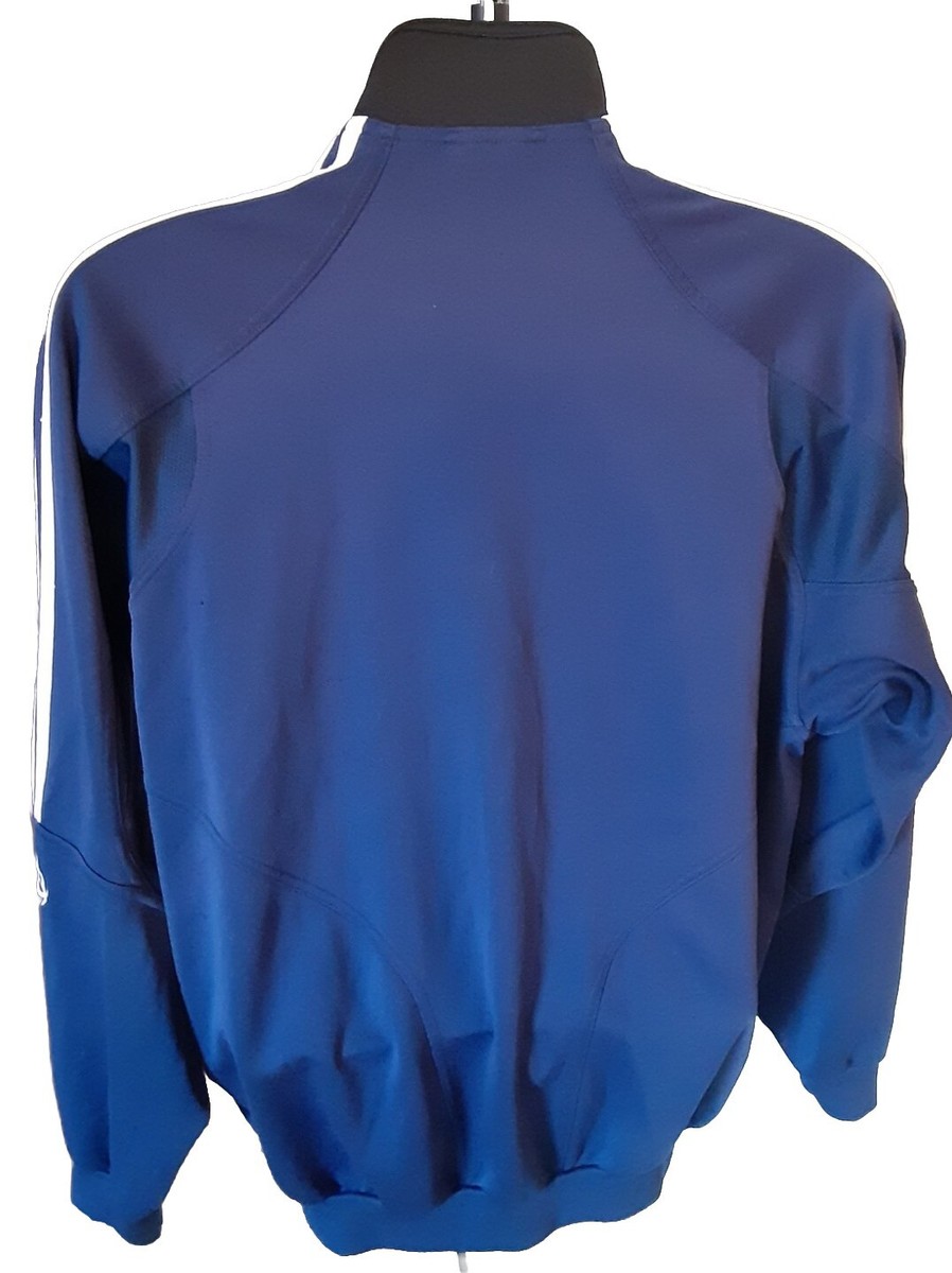 Adidas Track Suit Jacket Mens Medium Climacool Pockets Navy Blue