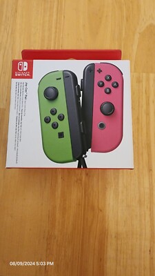 Nintendo Switch JoyCon Neon Green/Neon Pink - BRAND NEW IN BOX RARE IMPORT COMBO