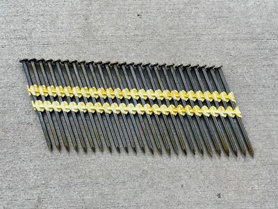 Sandbaggy 3 inch 21 Degree Framing Nails -  Plastic Collated Strip - Round Head