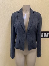 J. Crew Size 4 Gray Black Herringbone Pattern Blazer