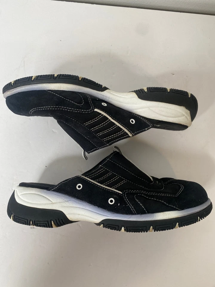 Sandalias de plataforma negras vintage Mudd para mujer talla 8,5 M Y2K años 90 con diapositivas gruesas Foto 3 de 4