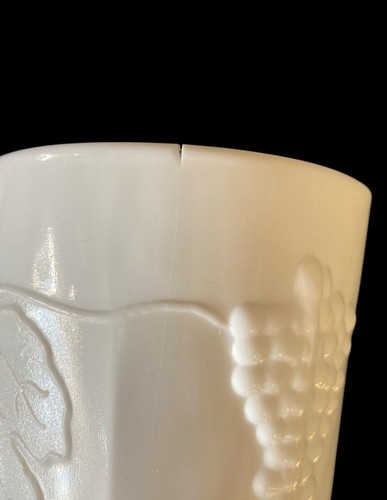 Vtg Set of 10 Indiana Harvest Grape Milk Glass Tumblers Colony Iced Tea Glasses - Picture 10 of 10