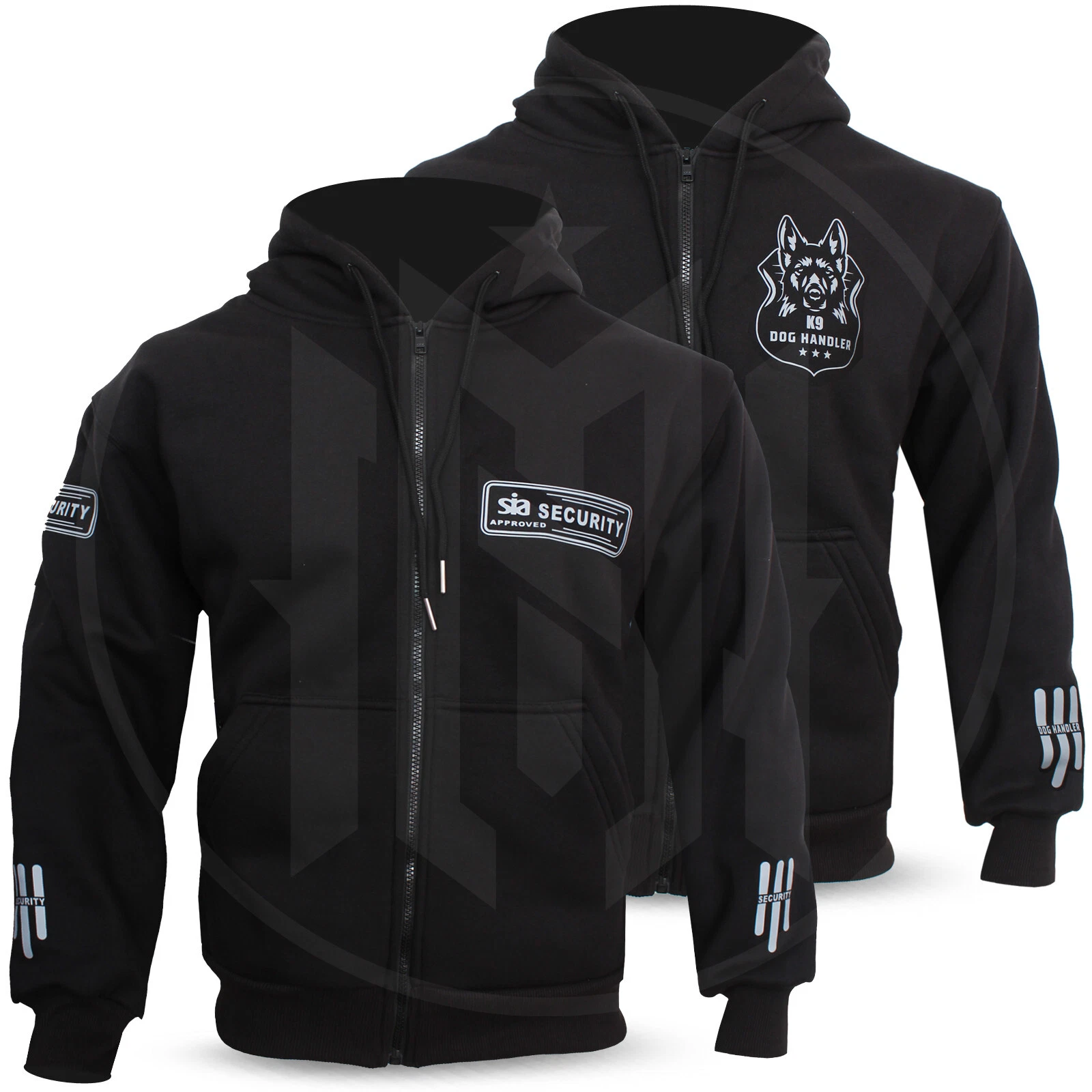 Mens Security Hoodie Fleece Work Doorman Bouncer Guard Dog Handler Hoodie M-3XL