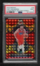 2023 Mosaic Choice Red & Yellow Fusion Prizm 48/75 Chet Holmgren PSA 9 MINT 14t3