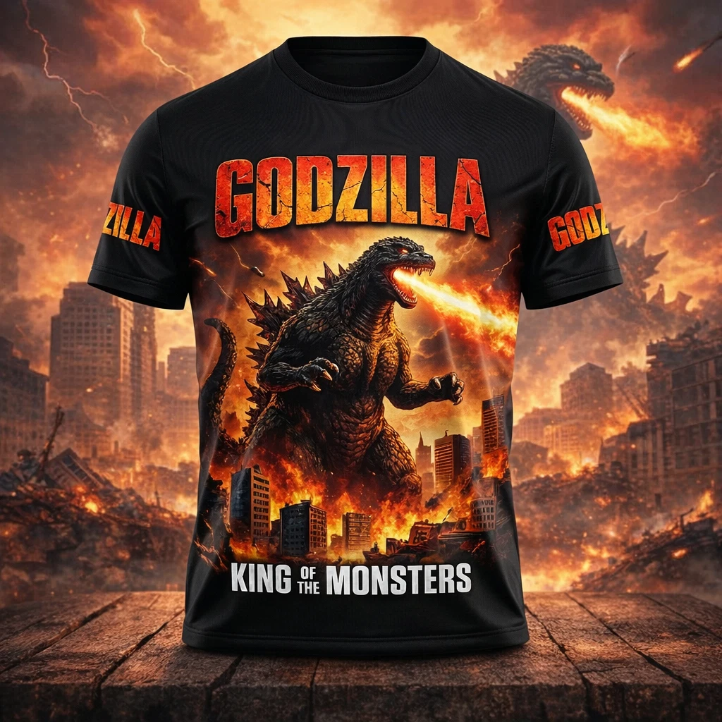god zilla King of the Monsters All Over Print Shirt