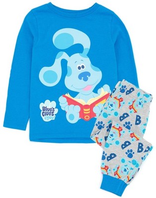 Blue's Clues & You! Blaues Pyjama-Set mit langen Ärmeln und langen Beinen für Ju