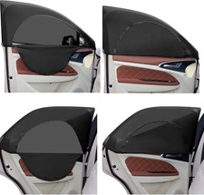 4 Pcs Car Window Shades Screen Breathable Car Side Windows 19-25 In, 22-45 In