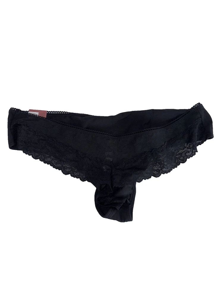 Lote de 2 Bragas Tanga Cacique Encaje No Show Talla 18/20 Nuevas con Etiquetas Negras Foto 4 de 4