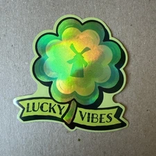 Dutch Bros Coffee St. Patrick’s Day Lucky Vibes Clover Sticker March 2025