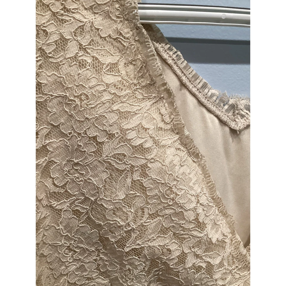 Camiseta Babydoll De Colección Para Mujer Talla S Camisola Sin Mangas Crema Floral Encaje Y2K Hada Grunge Foto 2 de 4