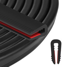 ToLanbbt Rubber Edge Trim U Channel - 1/8" Self Adhesive x 10'L, Black