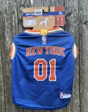 Officially Licensed New York Knicks Pets First NBA Team Mesh Jersey for Dogs