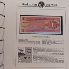 Banknoten der welt - Niederlandische Antillen 1 Gulden 1970 - Papiergeld