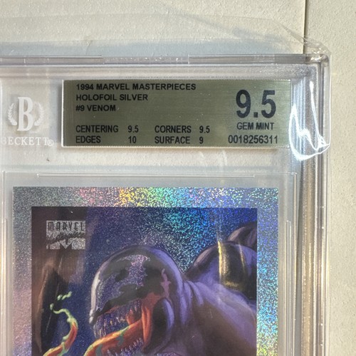 VENOM 1994 Marvel Masterpieces ARGENTO HOLOFOIL #9 BGS Gemma Mint 9,5 Beckett - Foto 2 di 9