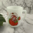 Anchor Hocking Vintage 80s Strawberry Shortcake Milk Glass Mug White