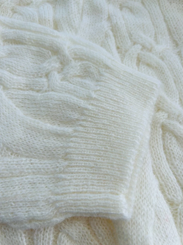 Ladies Marks Per U** Jumper Long Sleeved Mohair Blend Cable Knit Soft  Sweater - Image 4 of 4