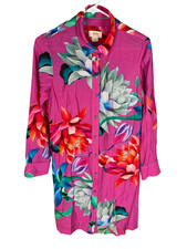 MAEVE ANTHROPOLOGIE Dress Size XS Pink Floral Tropical Beach Coastal Gorgeous