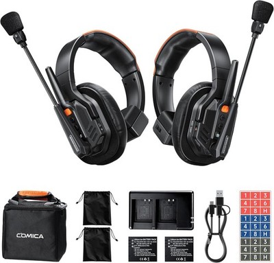 COMICA Seekcom S1 Drahtloses Intercom-Headset-System 2er Set