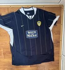 Leeds United 2003 2004 Away football shirt Vintage Soccer Jersey Nike Blue XXL