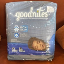 4 packs-Goodnites Bedtime Underwear for Boys XL 21 count 95 to 140 lbs