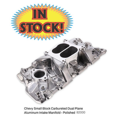 Top Street Performance TS82000 -Polished Chevy SB  Dual Plane Intake Manifold